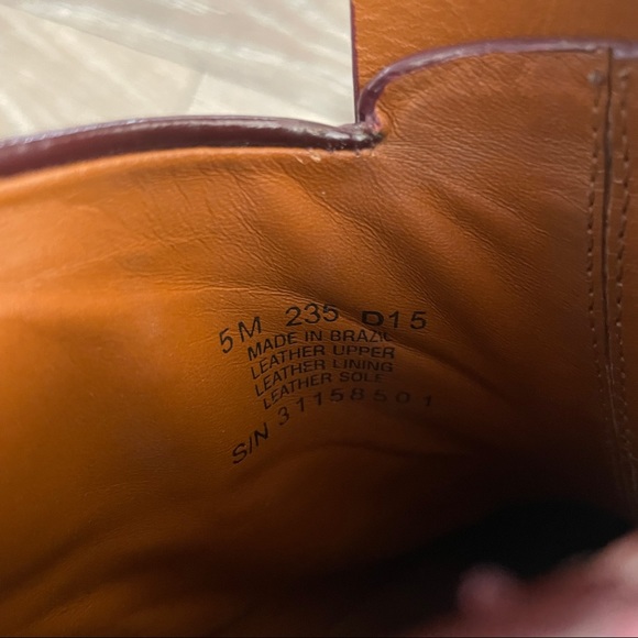 NEW Tory Burch Wine HYDE Leather Booties Sz 5 - Picture 4 of 9